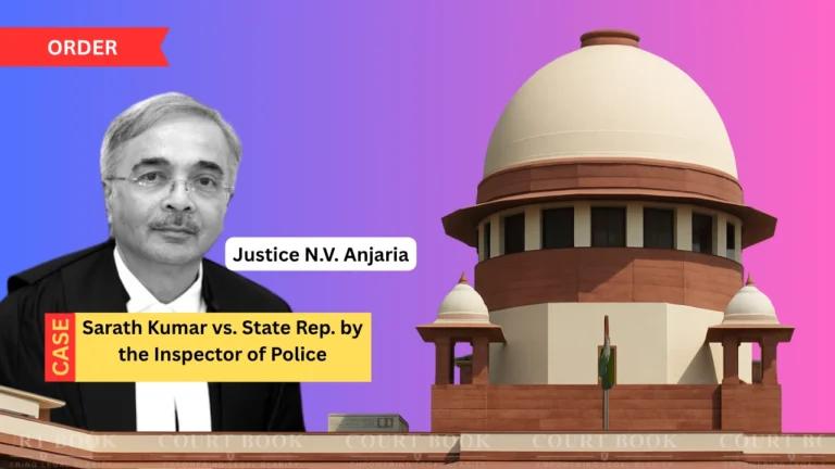 SC Grants Sarath Time to Surrender Till SLP Listing Date and Directs Removal of Defects Within 28 Days