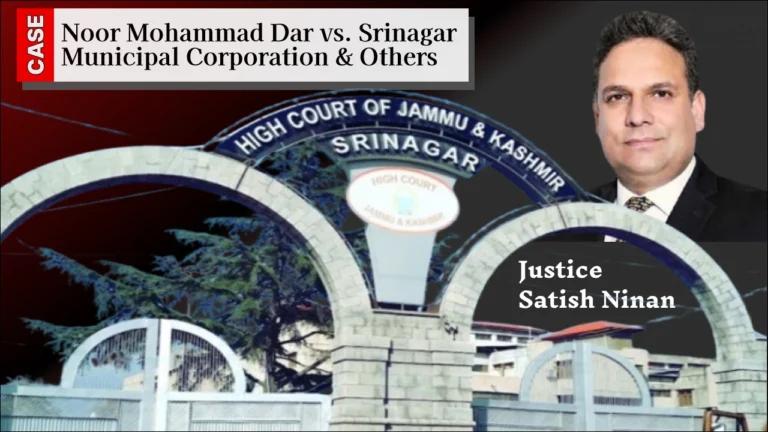 J&K High Court Dismisses Plea Against Regularisation of Minor Building Deviation in Srinagar