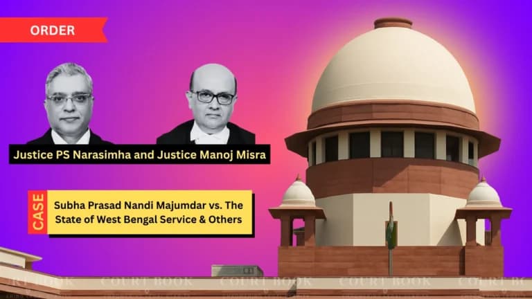 SC Grants Relief to Subha Prasad Nandi Majumdar in West Bengal Service Case