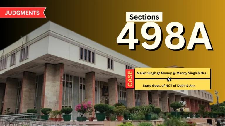 पति-पत्नी के समझौते के बाद दिल्ली हाईकोर्ट ने 498A FIR रद्द की