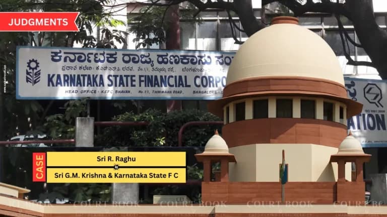 Supreme Court Upholds Auction Sale in Land Dispute Between R. Raghu and G.M. Krishna