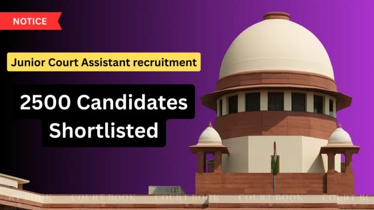 Supreme Court announces descriptive test results for Junior Court Assistant recruitment, over 2500 candidates shortlisted