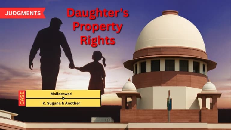 Supreme Court Restores Daughter’s Right to Ancestral Property, Quashes High Court Review in Partition Dispute