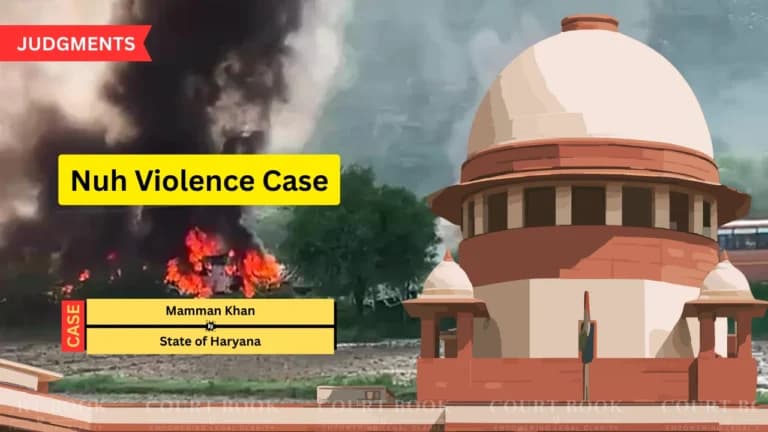 Supreme Court Quashes Separate Trial of Haryana MLA Mamman Khan, Orders Joint Hearing in Nuh Violence Case